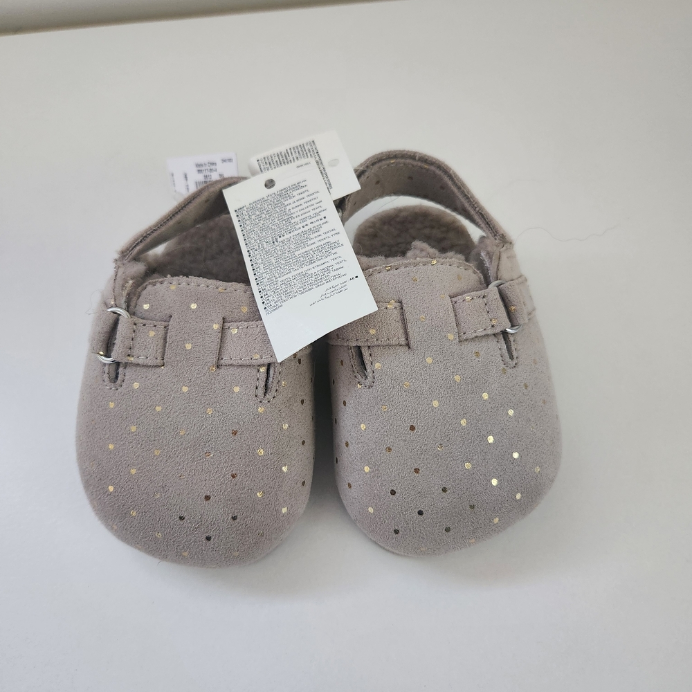 GAP Baby Shoes in Gray with Gold Dots